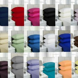 Polycotton Fitted Sheet Single 4ft Small Double King Super King 9