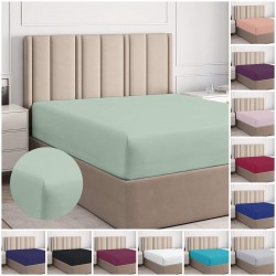 Extra Deep 25cm Fitted Sheets Bed Sheets & Pillow Cases Single Double King Size