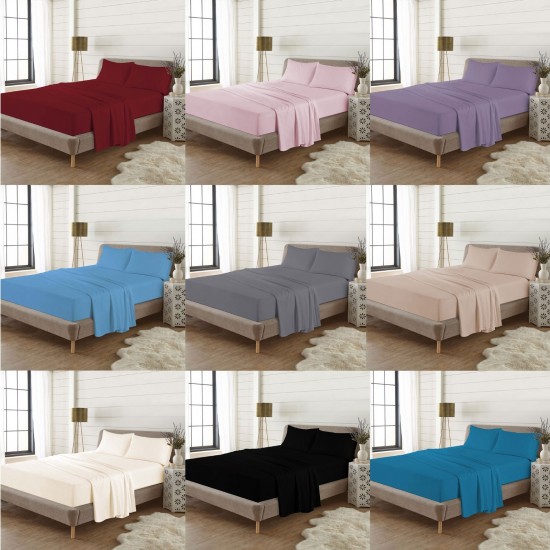Extra Deep Flannelette Fitted Sheet 100% Cotton Warm Soft Thermal Bedding Cover