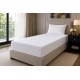 400 Thread 100% Cotton Percale Extra Deep Fitted Sheet Fully Elasticated White