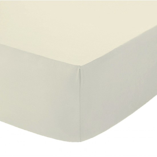 100% Poly Cotton 25cm Fitted Sheet Bed Sheets Single Double King Super King