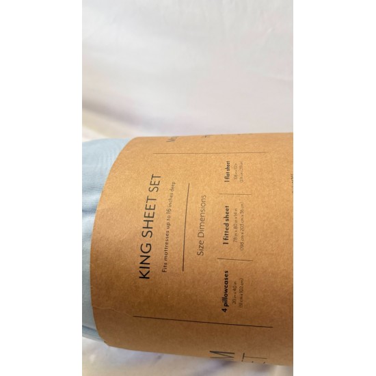 New ienjoy Home Microfiber King Sheet Set 6 Piece Blue Ultra Soft