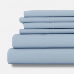 New ienjoy Home Microfiber King Sheet Set 6 Piece Blue Ultra Soft