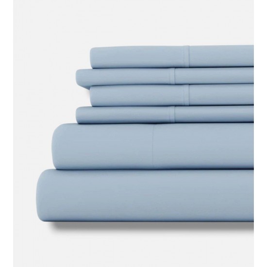 New ienjoy Home Microfiber King Sheet Set 6 Piece Blue Ultra Soft