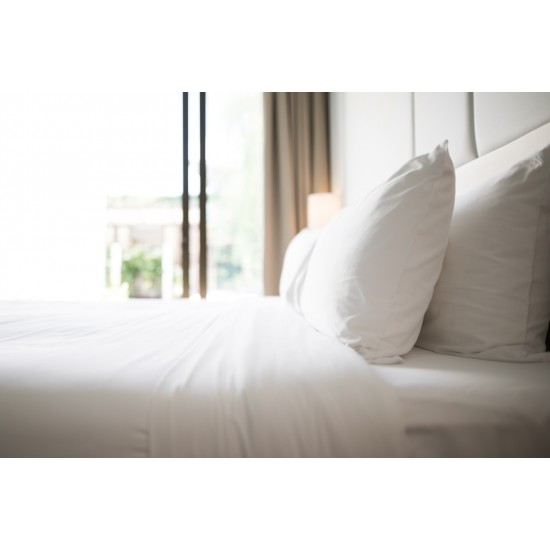 Cotton Deluxe Double Fitted Hotel Sheet Bnb Supplies