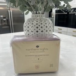 Northern Nights 300TC 100% Cotton Sateen Set of 2 Deep Pocket Fitted Sheets-King