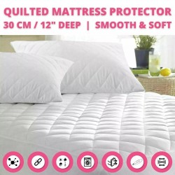 Extra Deep Quilted Matress King Size Mattress Protector Sheet Fitted Bed Cover