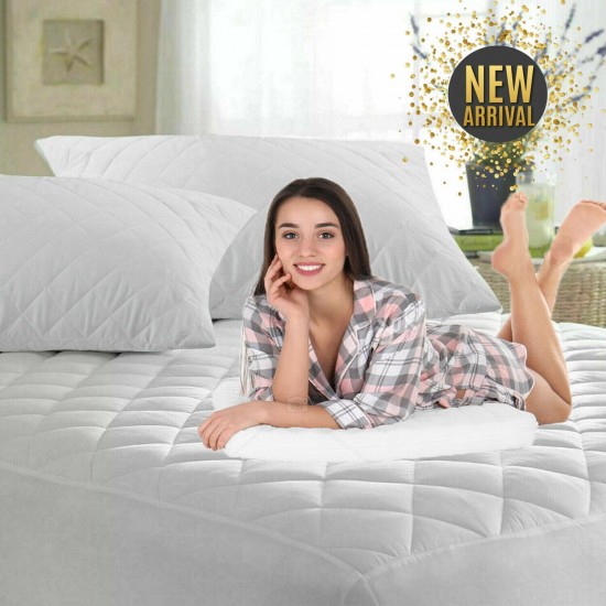 Extra Deep Quilted Matress King Size Mattress Protector Sheet Fitted Bed Cover