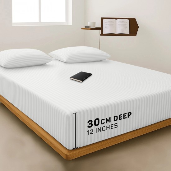 100% P Cotton Extra Deep Fitted Sheet 200 Tc 30cm Bed Sheets Single Double King