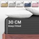 100% P Cotton Extra Deep Fitted Sheet 200 Tc 30cm Bed Sheets Single Double King