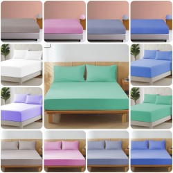 Extra Deep 30cm Full Fitted Sheet Bed Sheets Single Double King Super King Size Style 3800