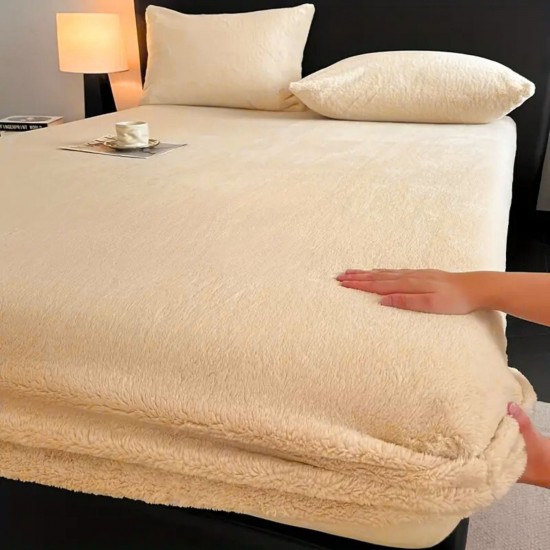 Extra Deep 30cm Teddy Bear Sherpa Fleece Fitted Sheet Cosy Warm Luxury Bed Linen
