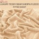 Extra Deep 30cm Teddy Bear Sherpa Fleece Fitted Sheet Cosy Warm Luxury Bed Linen