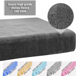 Extra Deep Teddy Bear Fleece Fitted Sheet Cosy Warm Bedsheet Single Double King