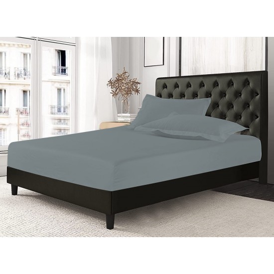 100% Poly Cotton Bed Sheets Extra Deep Full Fitted Sheet Single Double King Size