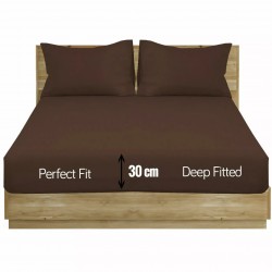 Extra Deep 30cm Fitted Sheet Bed Sheets 100% Poly Cotton Single Double King Size