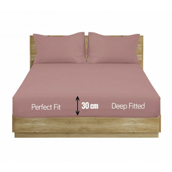 Extra Deep 30cm Fitted Sheet Bed Sheets 100% Poly Cotton Single Double King Size