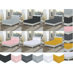 Luxury Microfiber Deep Fitted Sheet 25/30/40cm Single Double King Super King