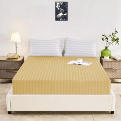 Striped Fitted Sheet 30cm Deep Pocket Ultra Soft Bed Sheets Single Double King