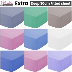 Extra Deep 30cm Full Fitted Sheet Hotel Quality Bed Sheets Single Double King