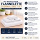 Thermal Flannelette Sheet Set 100% Brushed Cotton 4PC Fitted Flat Sheet PC Cases