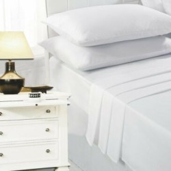 Luxury Easy Care Polycotton Fitted Sheet Bed Sheet Extra Deep 25cm