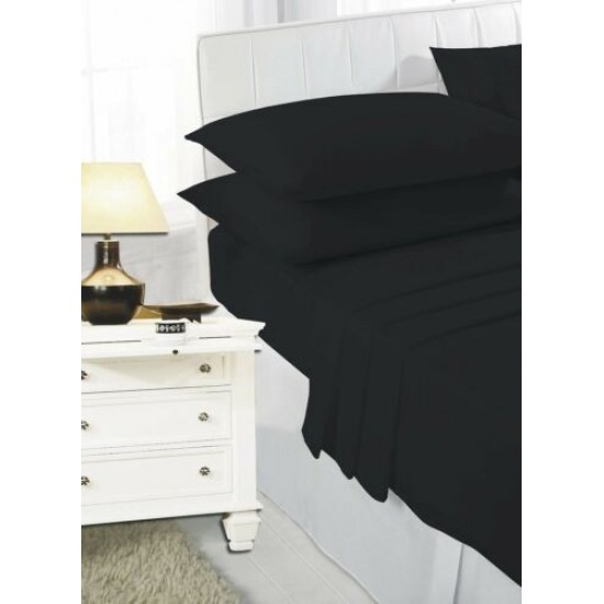 Luxury Easy Care Polycotton Fitted Sheet Bed Sheet Extra Deep 25cm