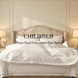 Polycotton Flat Sheet Bed Sheet Plain Dyed Percale Quality Flat Sheets All Sizes