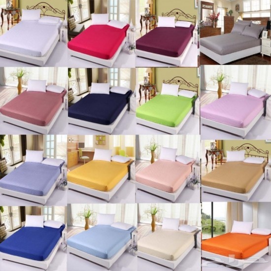 100% COTTON FITTED BED SHEET SINGLE DOUBLE KING ALL SIZES
