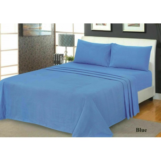 Thermal Flannelette Soft 100% Brushed Cotton Extra Deep 32cm Fitted Sheet 160 GSM