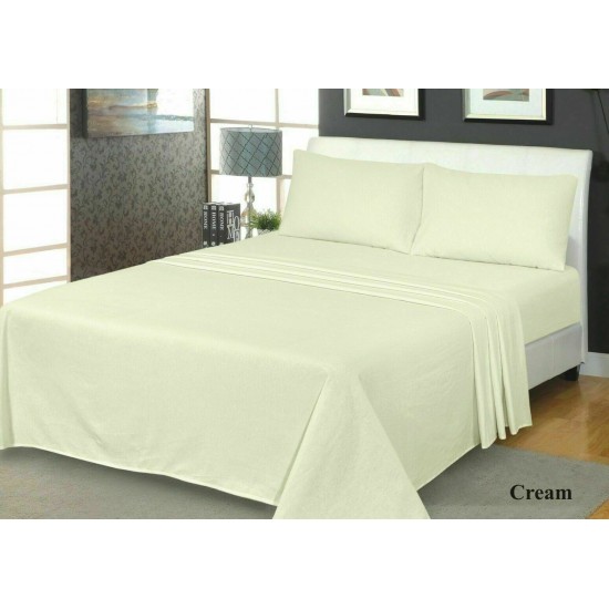Thermal Flannelette Soft 100% Brushed Cotton Extra Deep 32cm Fitted Sheet 160 GSM