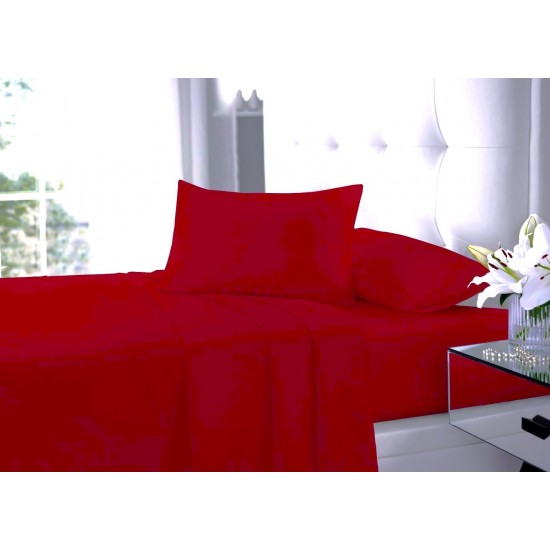 Full Flat Sheet Bed Sheets 100% Poly Cotton Single Double King Super King Size