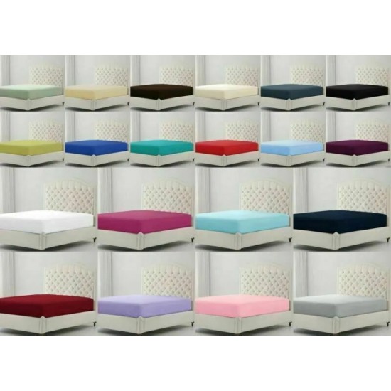 Extra Deep Fitted Sheet 40cm Bed Sheet Single Double King Super King Bed Sheet Style 7413