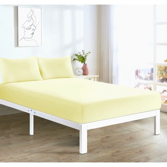 4FT Small Double Fitted Sheet - 25cm Deep - Easy Care Non Iron Mattress Cover