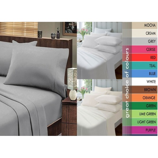 Extra Deep Premium Super Soft Fitted Sheets Single Double Super King Sizes 26cm