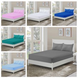 Premium Super Soft Fitted Sheets Single Double King Fitted Bed sheet 26cm Deep
