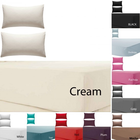 Olivia Rocco Percale Extra Deep Fitted Sheet, Non iron, 180 TC, 12