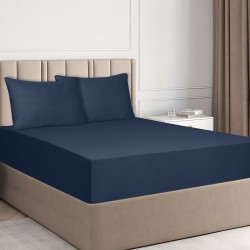 JERSEY Cotton Extra Deep 30cm Fitted Sheet Single Double Super King Pillow Cases