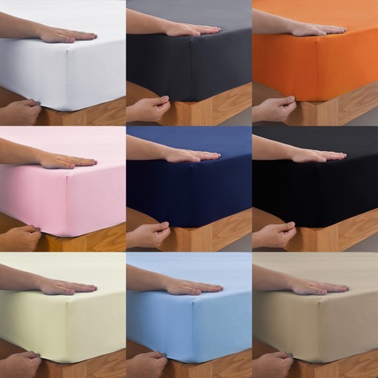 Extra Deep Fitted Sheet 40cm Bed Sheet Single Double King Super King Bed Sheets