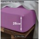 Deep Fitted Sheet 25cm Pocket Microfiber Soft Bed Sheet Hotel Bedding Double