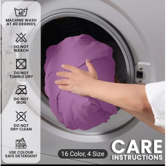 Deep Fitted Sheet 25cm Pocket Microfiber Soft Bed Sheet Hotel Bedding Double