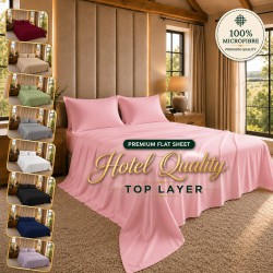 Soft & Luxury Flat Sheets Hotel Quality Plain Bed Sheets Single Double King S/K