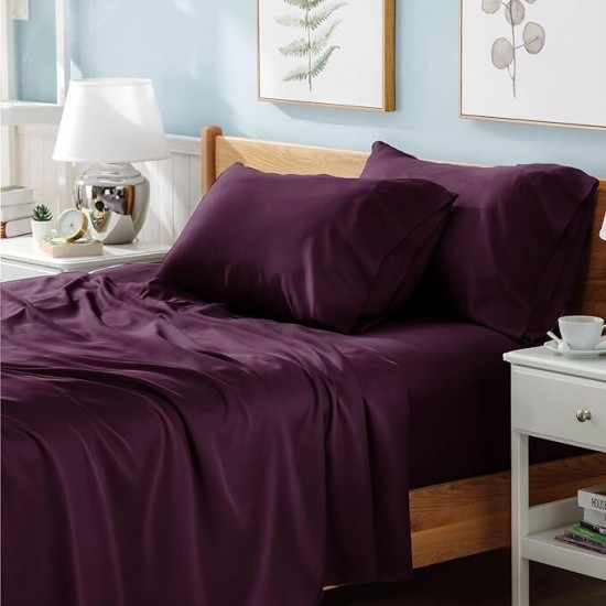 Flat Sheet Bed Sheets Polyester Cotton Percale 180 TC Single Double King