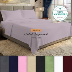 Luxury Flat Sheet Ultra Soft Brushed Microfibre Bed Sheets Single Double King SK
