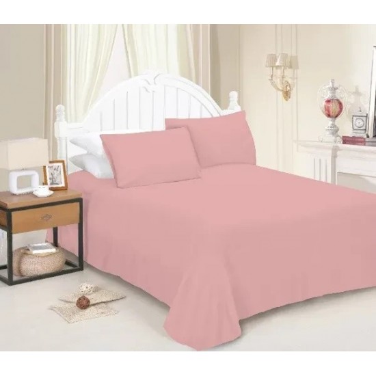 Full Flat Sheets 100% Pollycotton Bed Sheet Single Double King Size