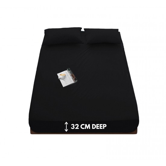 Thermal Flannelette Soft Cosy Brushed 100% Cotton Fitted Sheet 32cm Extra Deep