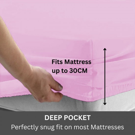 30cm / 25cm EXTRA DEEP Fitted Sheet Single Double Super King Bed Size Soft Sheet