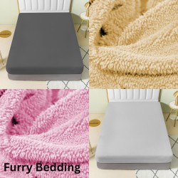 Extra Deep Teddy Fleece Fitted Sheet Sherpa Cosy Winter Warm Double Bedding NEW